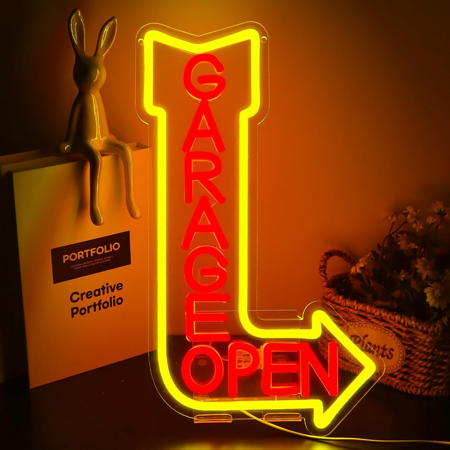 Auto Repair Shop Open Today - ﻿ 차고 오픈 네온사인 USB 전원