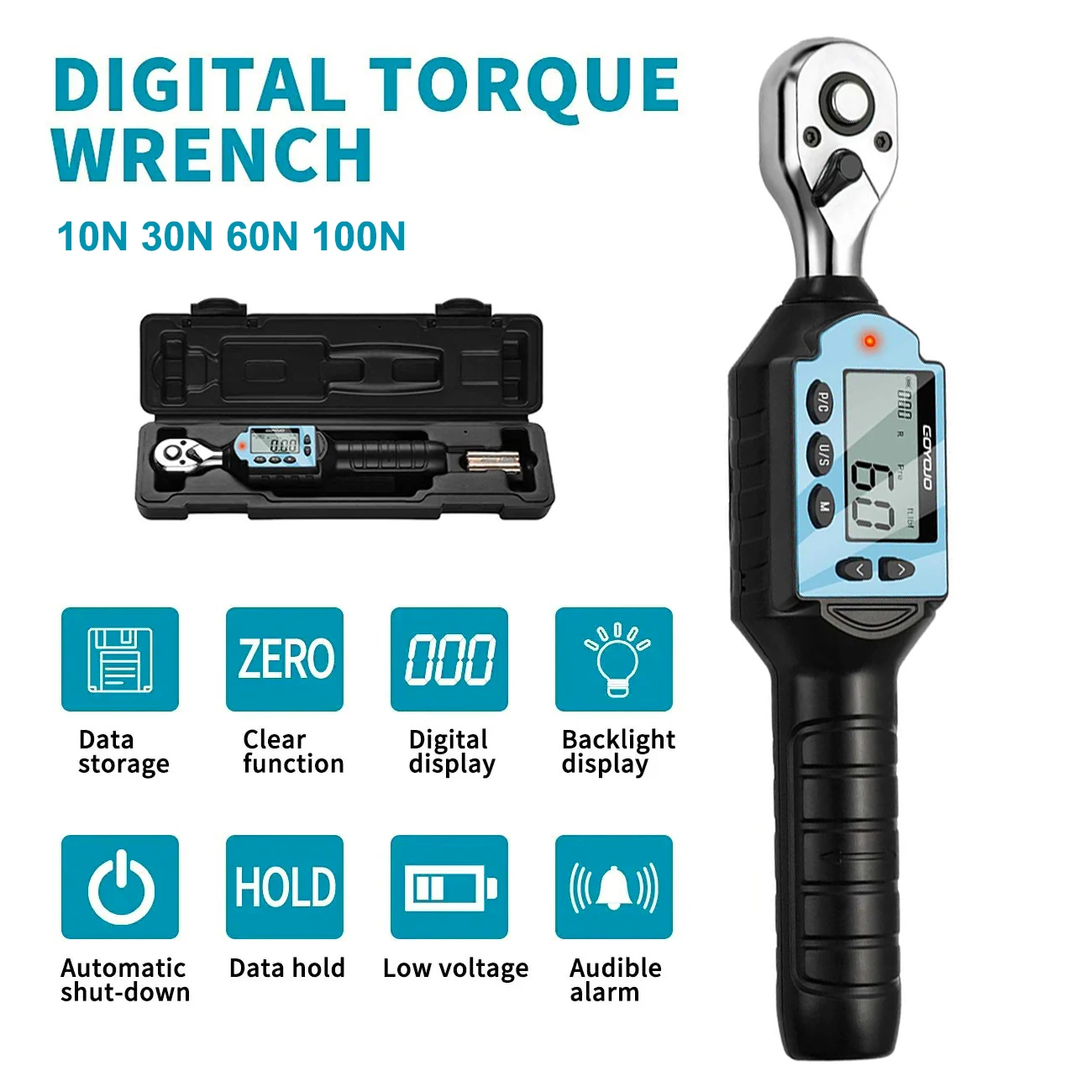 Torque Wrench Digital - 1/2 3/8 1/4 디지털 프리셋 토크