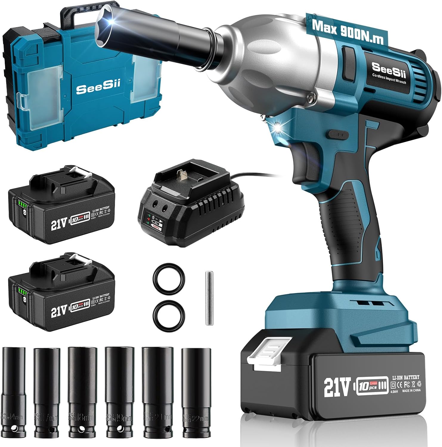 Torque Wrench Digital - Seesii 차량용 무선 전기 임팩트 렌치,