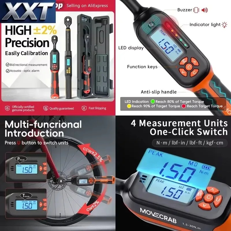 Torque Wrench Digital - XXT 디지털 토크 렌치 1.5-340N.m 2%